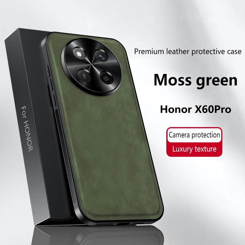 Роскошный чехол из ПУ кожи для Honor X9c X9c Smart Magic7 Lite X60 Pro с магнитным металлическим кольцом Magsafe для защиты объектива, противоударный чехол