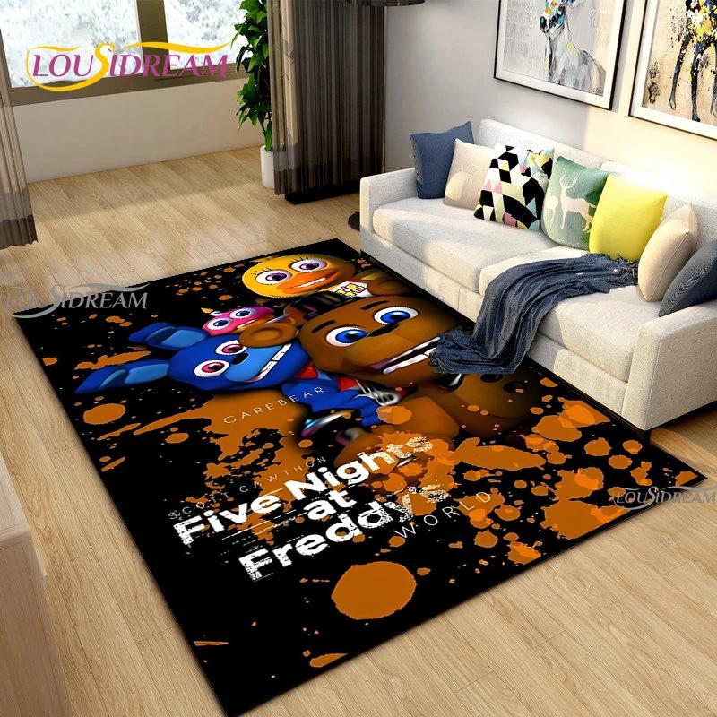 Horror Bear Night Game Carpet for Living Room Bedroom Rug Kitchen Kids Door Unslip Floor Mat Birthday gift photography props Rug