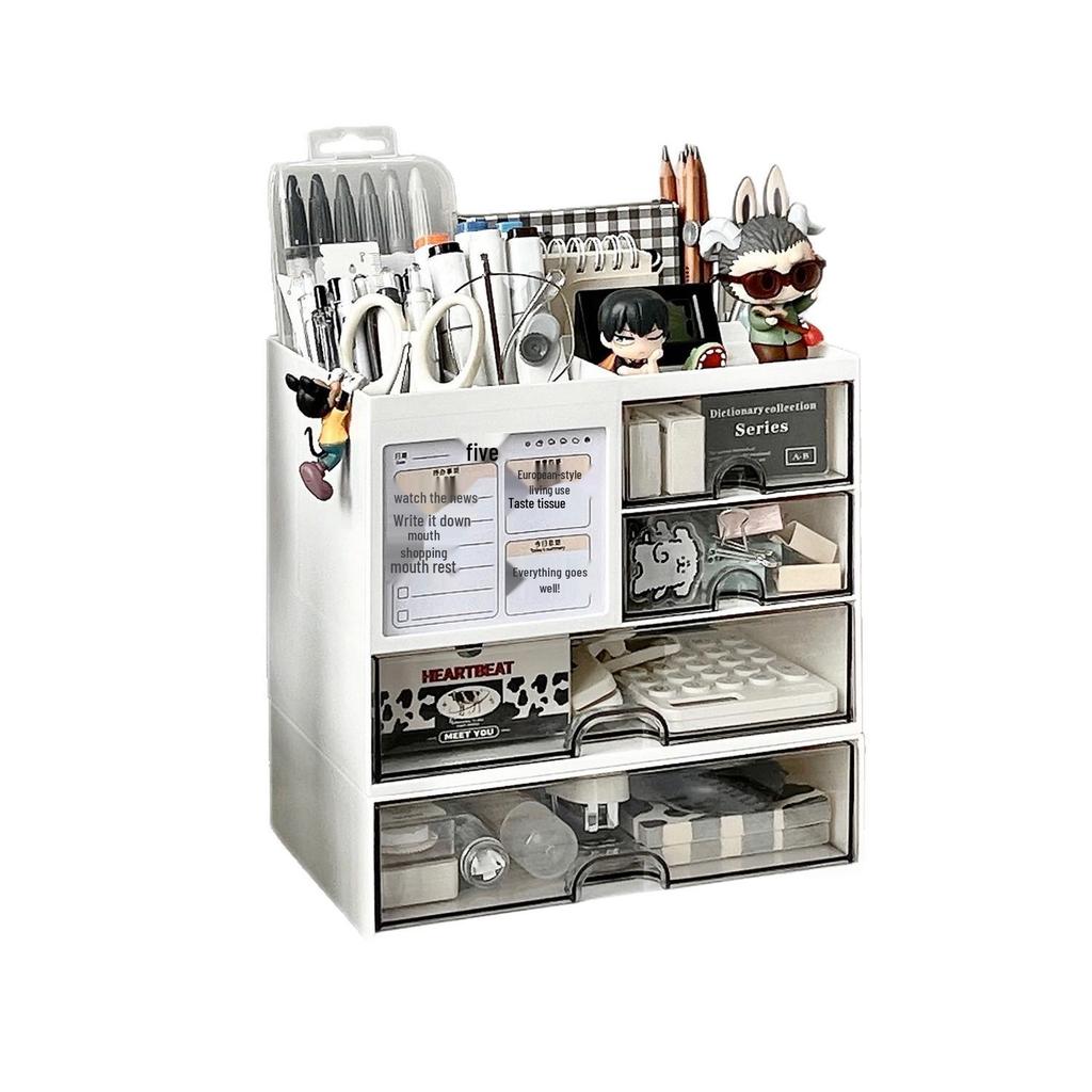 Acrylic Desktop Organizer: Drawer-Type Student Punch Clock & Pen Holder