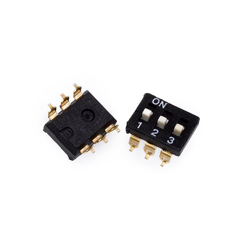 2.54MM Gold-Plated Pins SMD Coded DIP Switch (KM-01 to KM-08P)