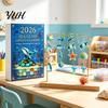 Home Decoration Accessories Sea Life Advent Calendar 2026, 2D Christmas Countdown Box with 24 Days Surprise Unboxing Ocean Animal Acrylic Pendants,