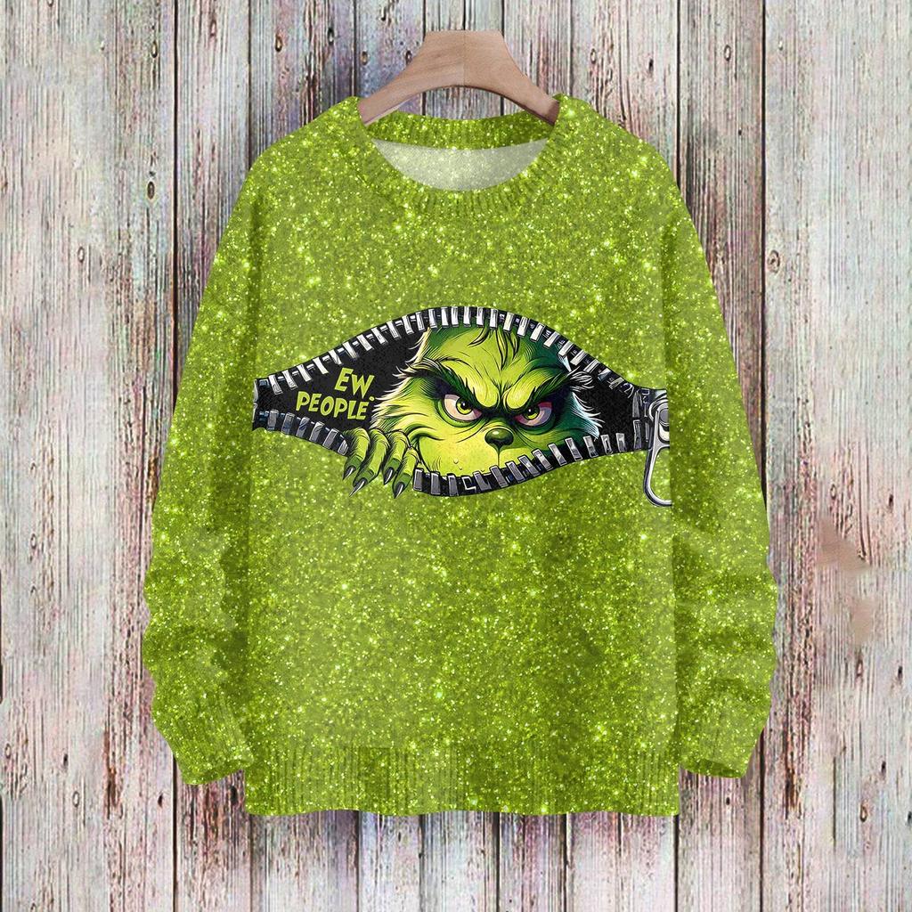 Christmas Sweatshirts For Women Knit Sweater Cute Shirt Fall Crewneck Pullover Tops