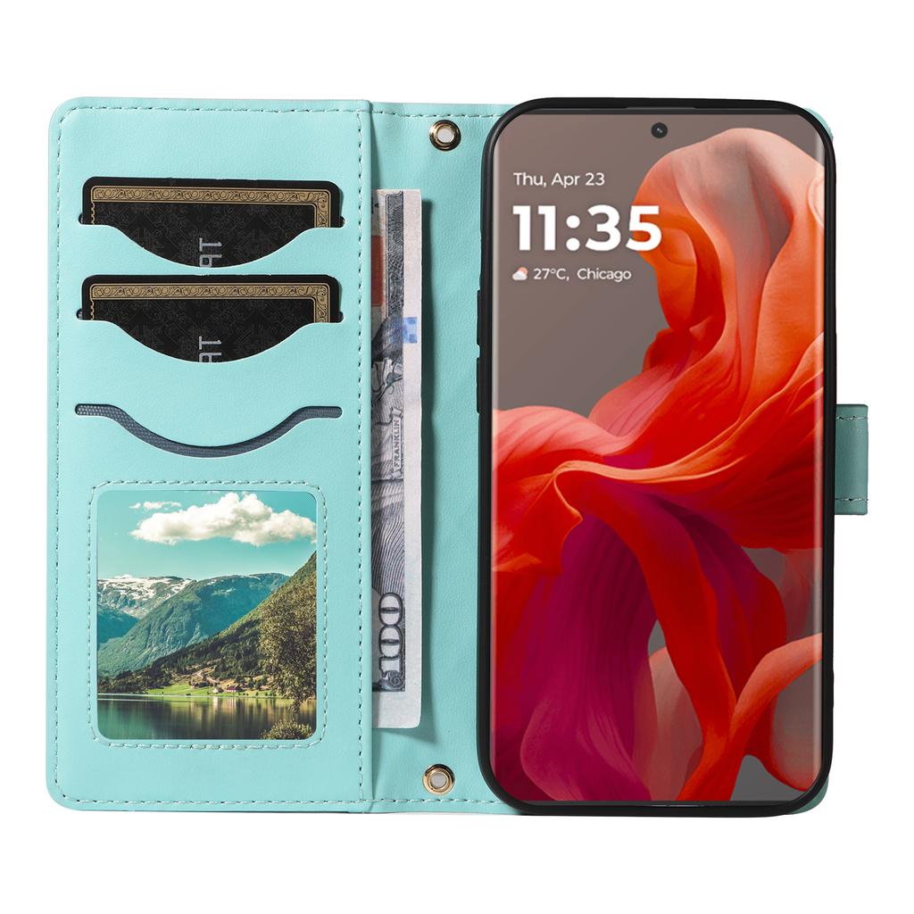 For Motorola Moto G85 5G/S50 Neo 5G Case Wallet Rhombus Leather Phone Cover with Shoulder Strap,Wrist Strap