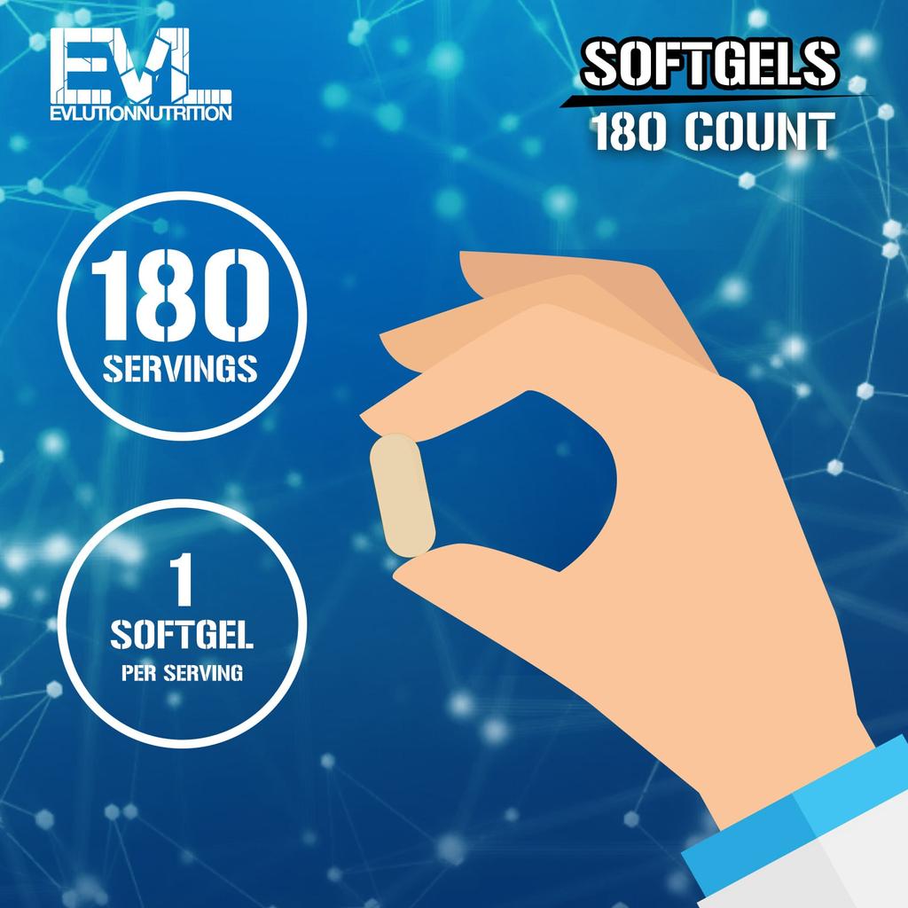 EVLution Nutrition, CLA1000, stimulant-free weight management supplement, 180 softgels