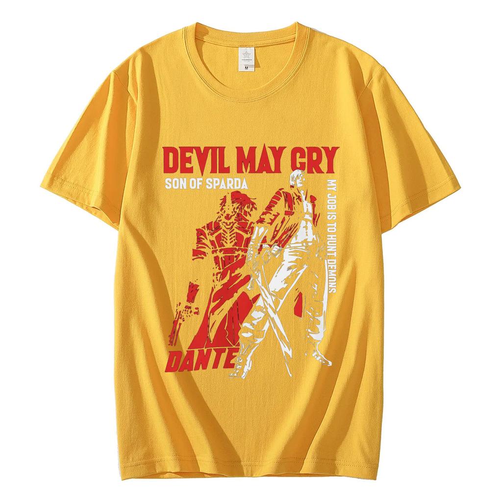 Горячая игра Devil May Cry Данте Графические футболки Готический тренд Винтажные футболки с коротким рукавом Модные повседневные оверсайз футболки Унисекс