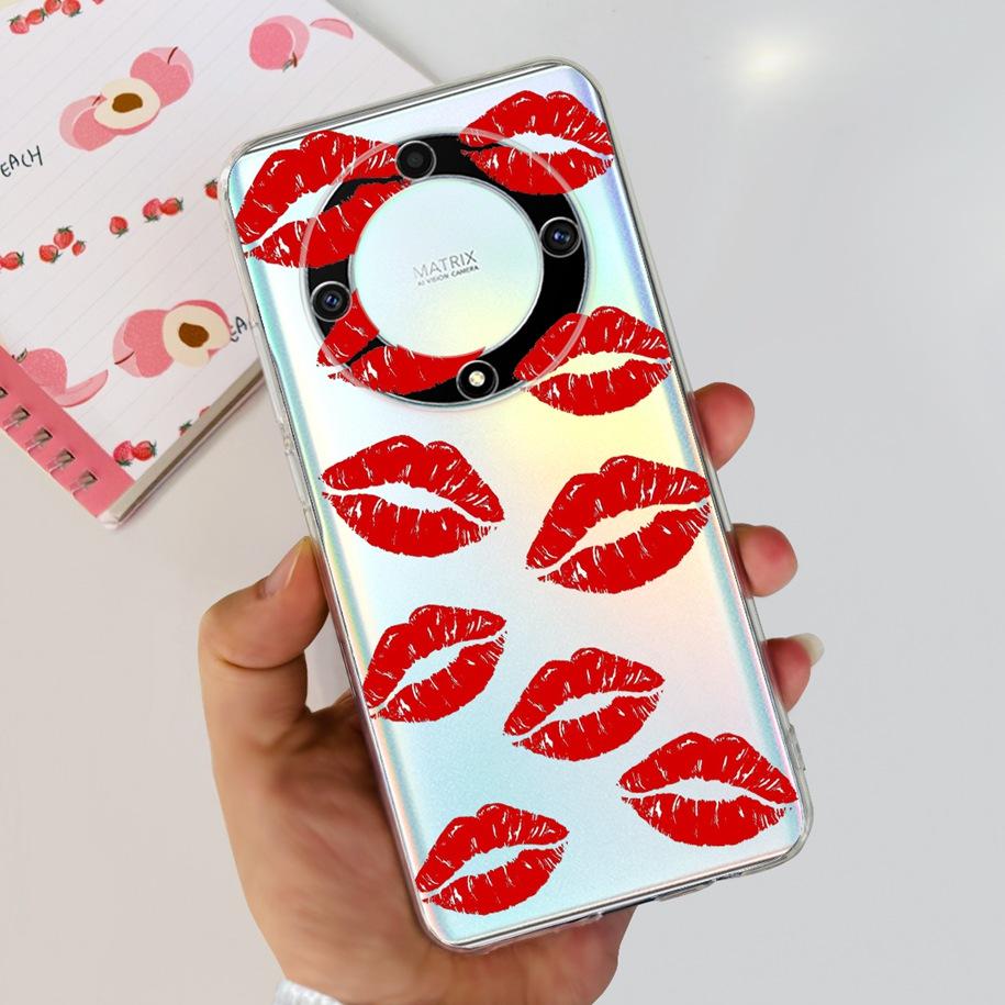 Чехол для Honor X9b 5G 2023 Модный Цветочный Прозрачный Силиконовый Мягкий Задний Чехол Для Honor X9a RMO-NX1 Funda HonorX9 X 9 X 9B X 9A Coque