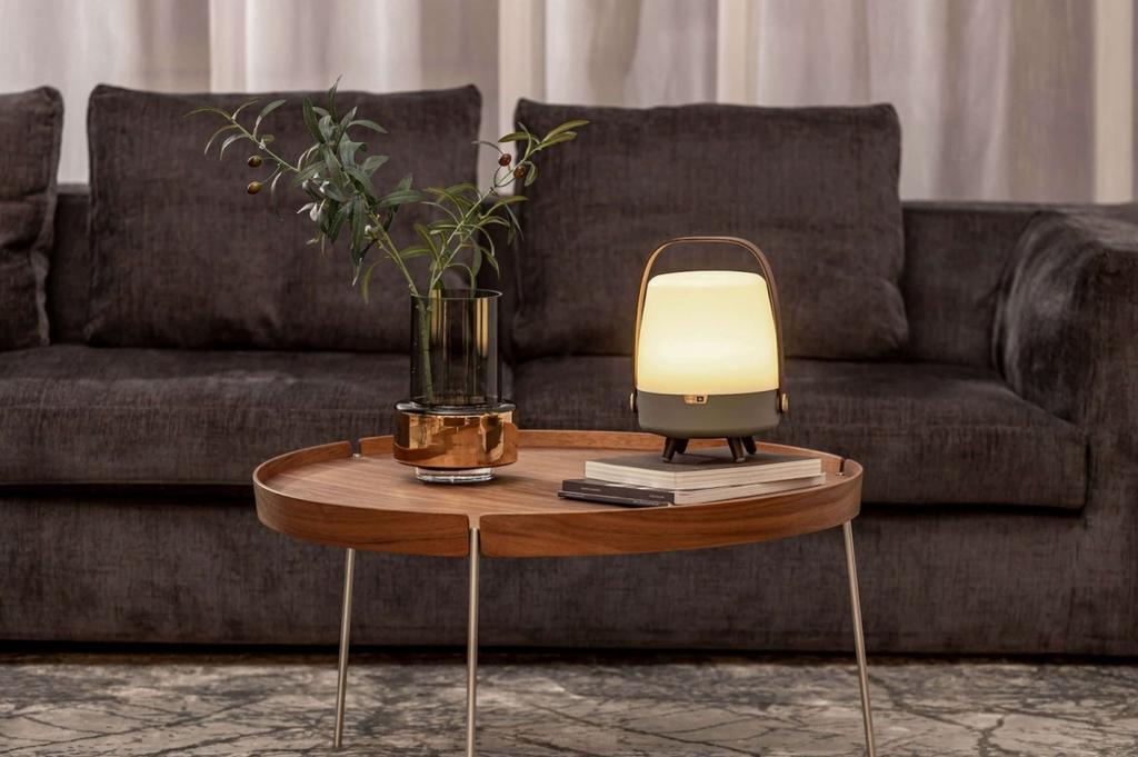 Portable lamp with speaker Lite-Up Play Mini beige