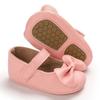 0-18 месяцев обувь принцессы для девочек верх ПУ нескользящая резиновая подошва милый бант нескользящая обувь