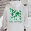Толстовка Create A Kinder Planet Модные толстовки Tumblr Эстетическая толстовка с капюшоном Пляжный пуловер Эстетическая одежда Уличная одежда Топ