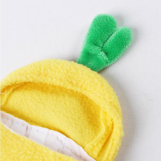 Yellow Birds Hoodies Parrot Cosplay Outfit Pineapple Shape Flight Suit for African Grey Parakeet Cockatiel Conure Budgie