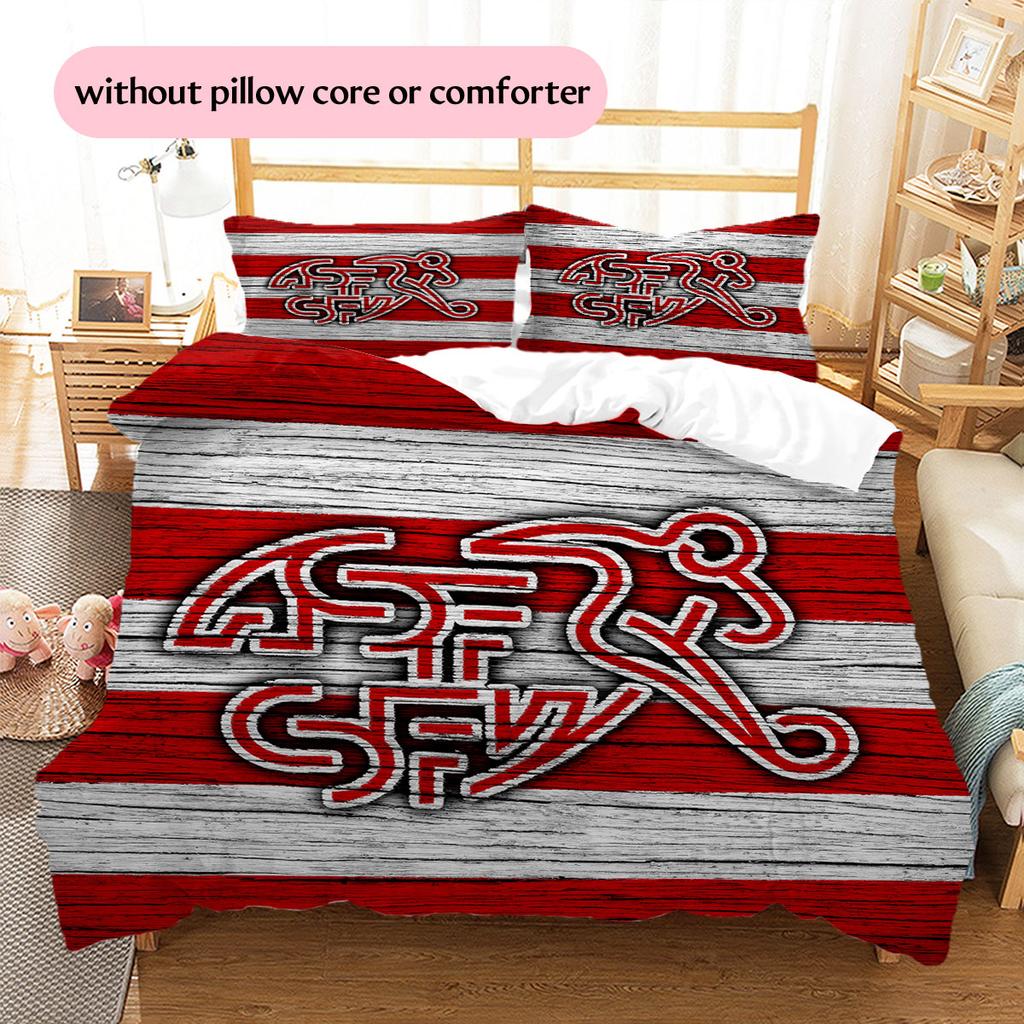 Switzerland national football Pattern Bedding Home Decoration Birthday Gift (1 * duvet cover + 2 * pillowcase, without core),fan merchandise.