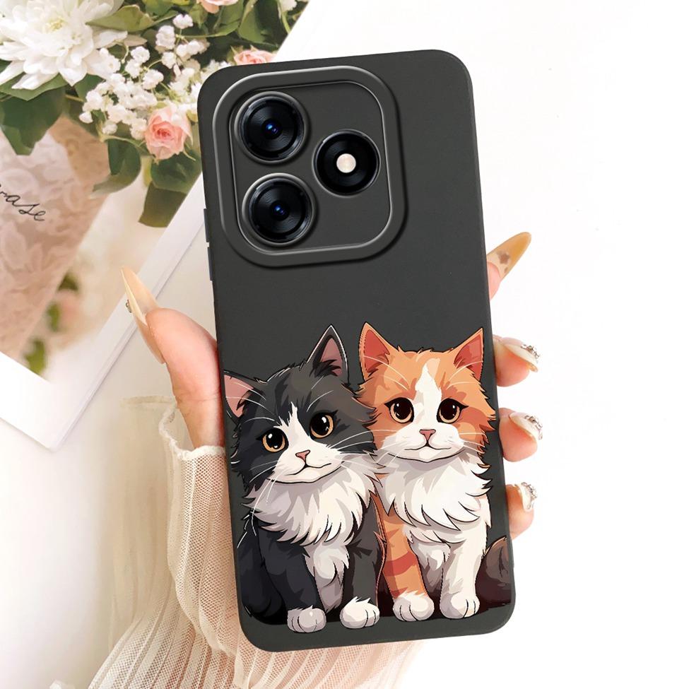 Чехол для Realme C51 RMX3830 Чехол для Realme C53 RMX3760 Крышка Силиконовый Роскошный Модный Мультяшный Забавный 2D Расписной