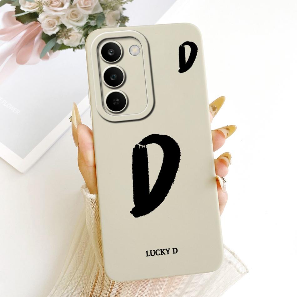 For Realme C83 Lucky Initial Letter Phone Case For Realme C83 C 83 5G Soft Silicone Cases Bumpers