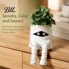 Holiday Desktop Decorations Halloween Sitting Leg-Dangled Planter, Funny Long Leg Succulent Plant Pot Small Planter for Succulents with Pumpkin Ghost