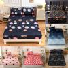 1pcs Printed Fitted Sheet Four Corners With Elastic Band Bed Sheet Mattress Cover (No Pillowcase)
