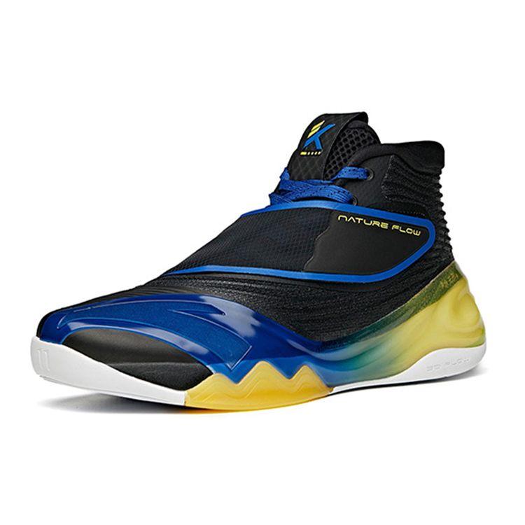 Anta KT6 Thompson Away Trendy Non-Slip Wear-Resistant High-Top Basketball Shoes Men Sneakers Black Yellow Blue 112121101-4
