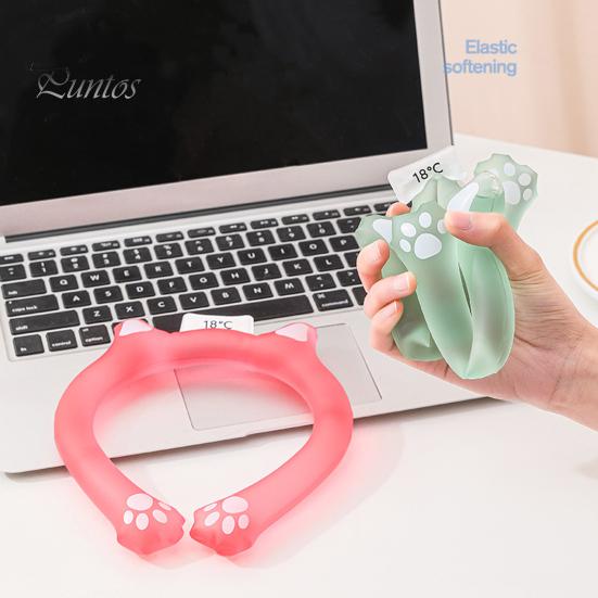 Летняя охлаждающая трубка для шеи Носимый охладитель для шеи Легкое многоразовое ледяное кольцо На открытом воздухе Предотвращение теплового удара Портативный воротник с обертыванием на шею