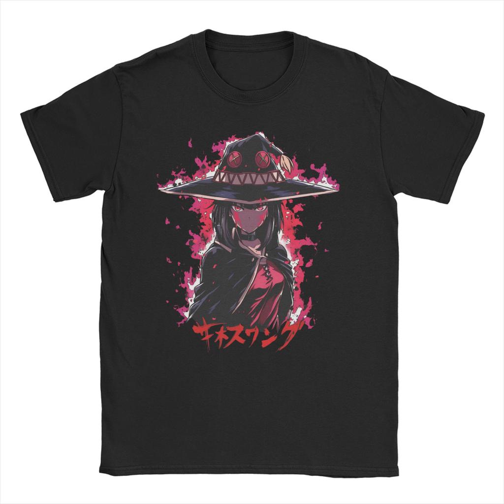 Unisex WOMEN TShirt Megumin KonoSuba Cool 100 Cotton Tees Short Sleeve T Shirt Crewneck Clothes Gift Idea