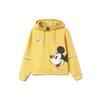 Li Ning X Disney Collaboration Sports Fashion Series Mickey Print Loose Pullover Hoodie Women Hoodies Milk-Candy-Yellow AWDR328-2
