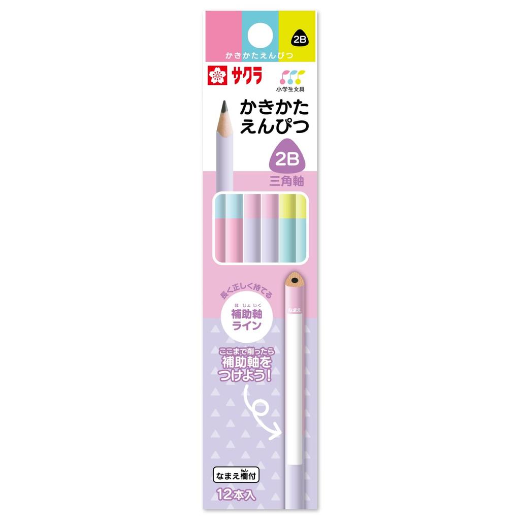 Школьные карандаши Sakura Writing, 2B, Треугольные, 12 Карандашей Cray-Pas, Канцелярские товары, A, Карандаши, GE2B3-A