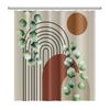 Abstract Mid Century Shower Curtain Arch Sun Moon Minimalist Geometric Curve Stripes Fabric Christmas Landscape Bth Curtain Hook