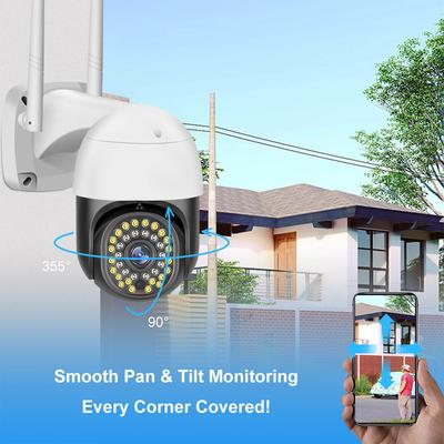 3MP PTZ Wi-Fi IP-камера Открытый 4-кратный цифровой зум AI Обнаружение человека Беспроводная камера H.265 P2P Аудио камера видеонаблюдения