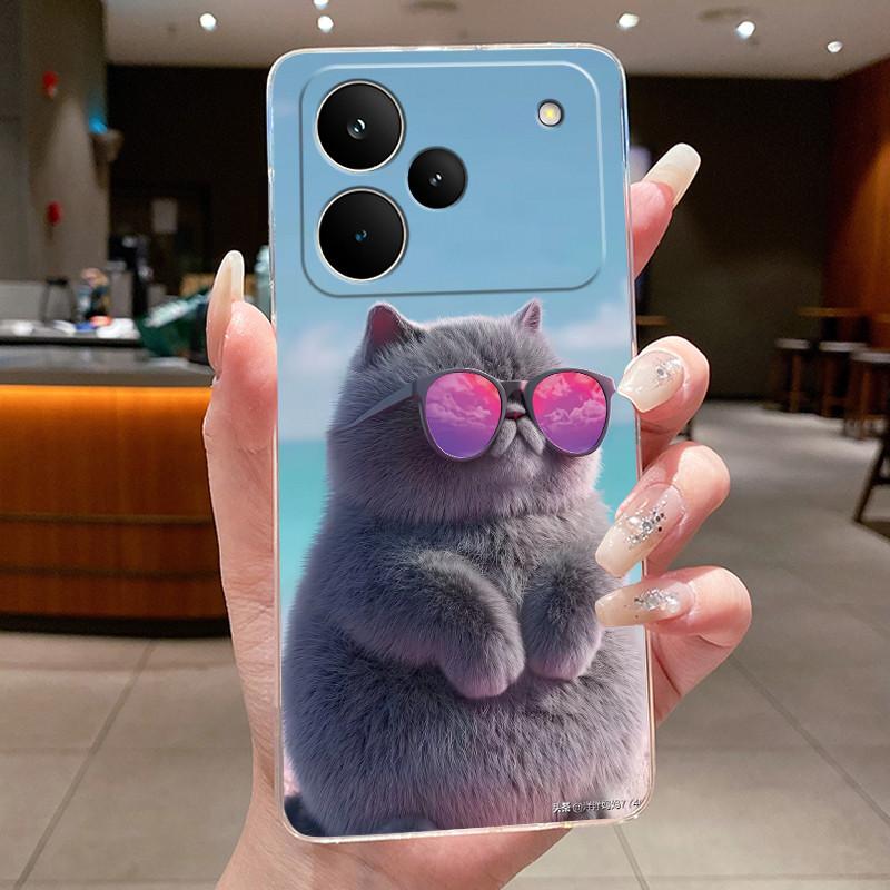 Чехол для телефона Realme P4 Pro 5G Задняя крышка Роскошный Дракон Милый Крутой Мальчики Девочки Цветочные узоры Прозрачный Мягкий силиконовый чехол
