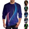 Men's T Shirt O-Neck Clothing Apparel Outdoor Long Sleeve Print Fashion Designer Vintage