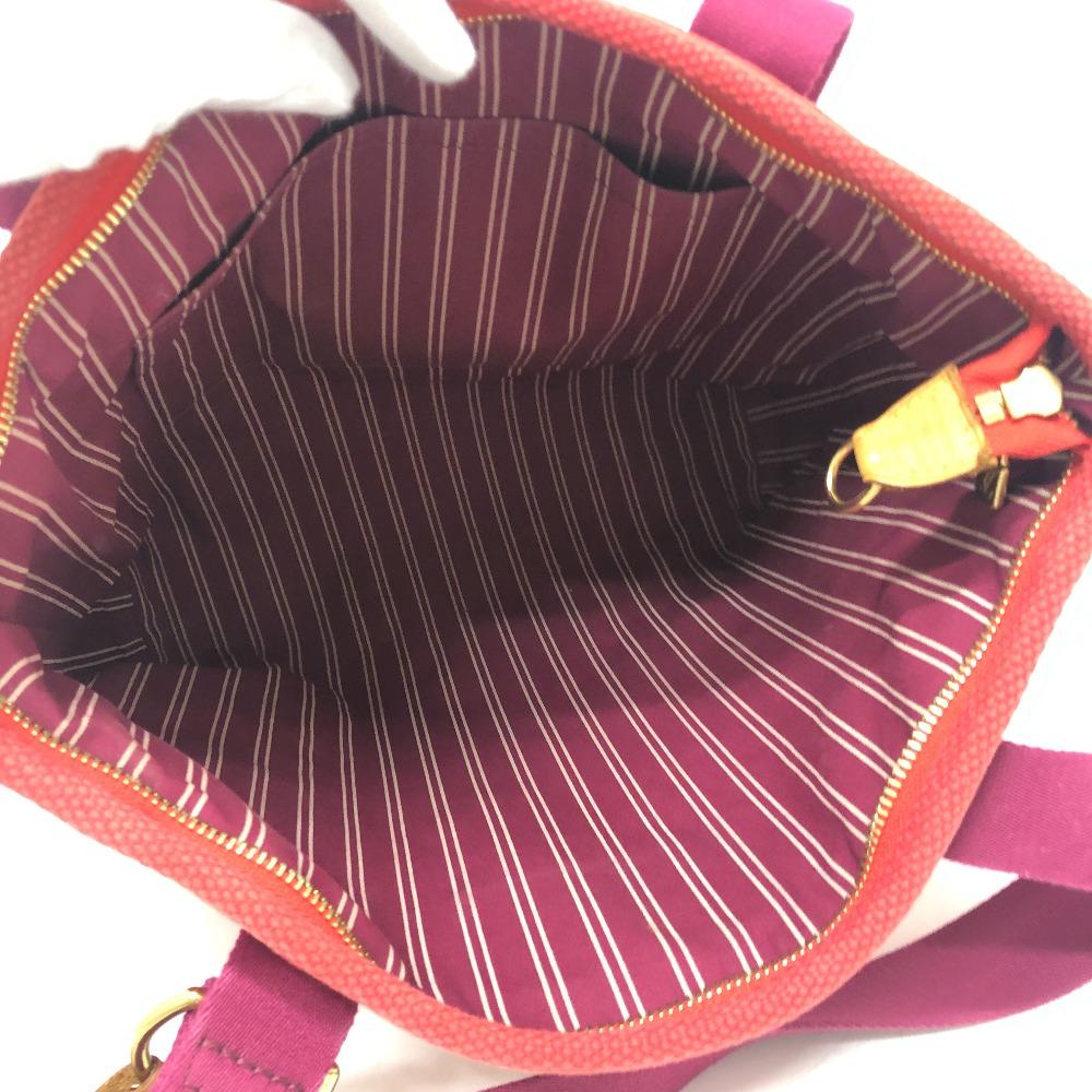 Louis Vuitton M40034 Antigua Cabas MM handbag Tote Bag Canvas Red/GoldHardware
