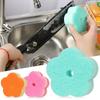 Wash Dishes Sponge Random Color Sponge Brush Round Shape Dishwashing Sponge Scouring Pads Flower