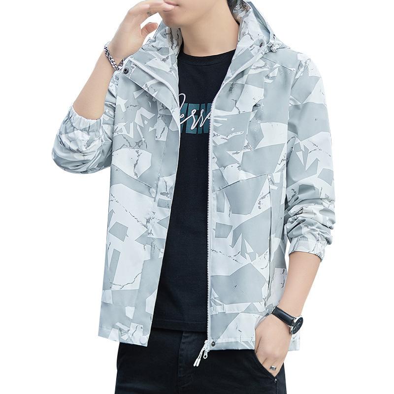 Весенняя новая повседневная куртка мужская весенняя трендовая водонепроницаемая куртка для активного отдыха мужская одежда