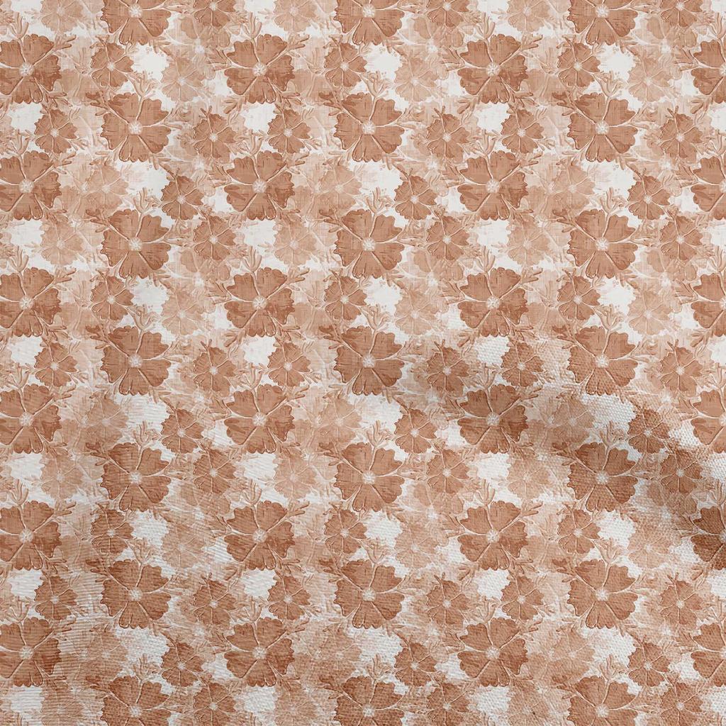 oneOone Cotton Flex Dark Rose Brown Fabric Floral Fabric For Sewing Printed Craft Fabric By The Yard 40 Inch