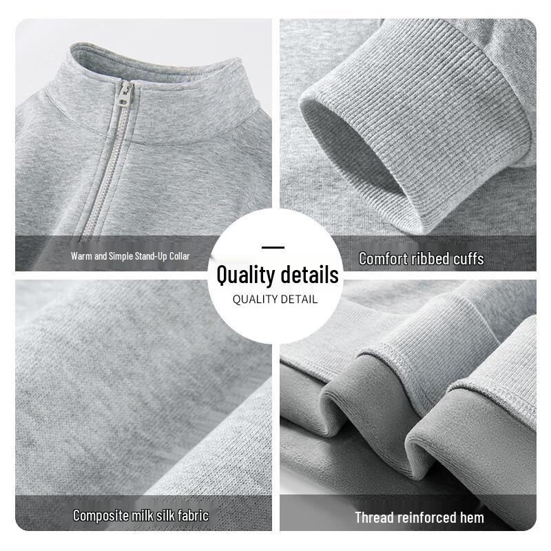 Fingercroxx IT Men's Fleece Half-Zip Stand-Collar Sweatshirt