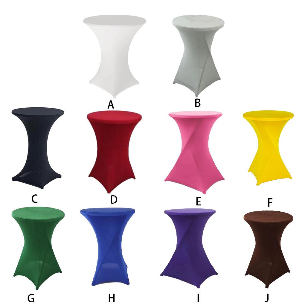 Easy Care Elastic Cocktail Table Set Fitting For Hotel Wedding Party Hotel Wedding Party Table Cover