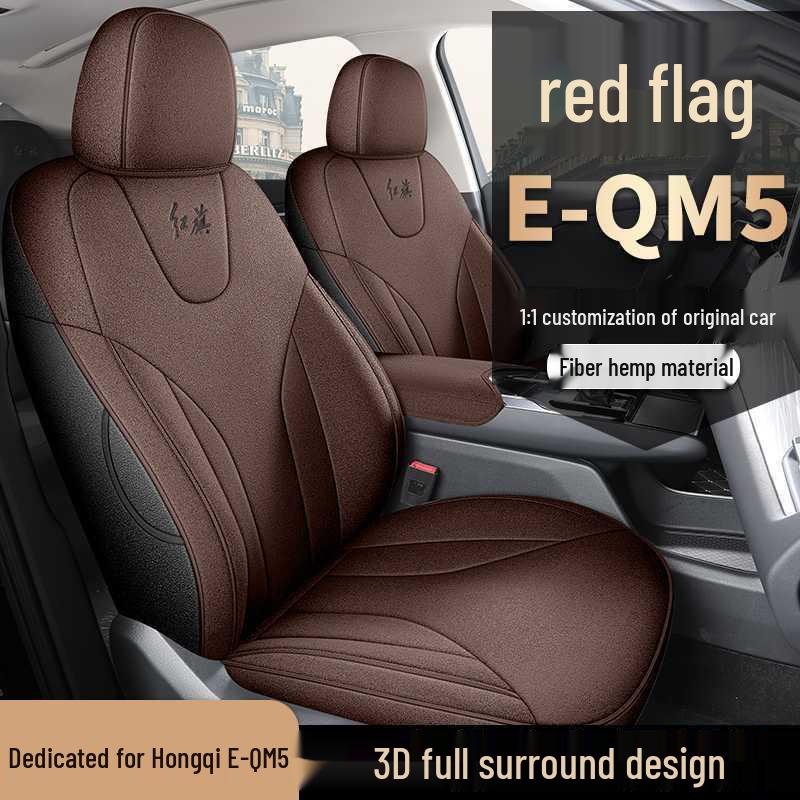 Всесезонные льняные чехлы на сиденья для Hongqi EQM5 Travel Edition EV