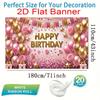 1Pcs Pink Golden Birthday Glitter Letters Balloons Decoration Background Birthday Backdrop Decorations For Photo Studio Booth Party