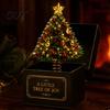 Santa Claus Figurines Christmas Magic Gift Box, Spring-Loaded Pop-Up Holiday 3D Party Favors Snowman Angel Elk Trick Box for Xmas Parties, Home Decor