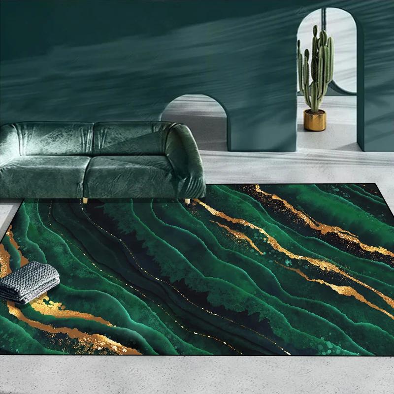 Украшение дома Зеленые ковры Гостиная Легкая роскошь Ковер Вечеринка Прихожая Декор Коврик для пола Спальня Гардеробная Мягкий ковер Противоскользящий
