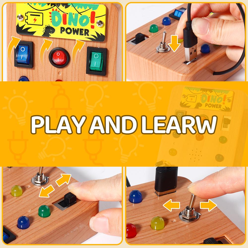 Cross-border Children's LED Interactive Busy Board Educational Toy