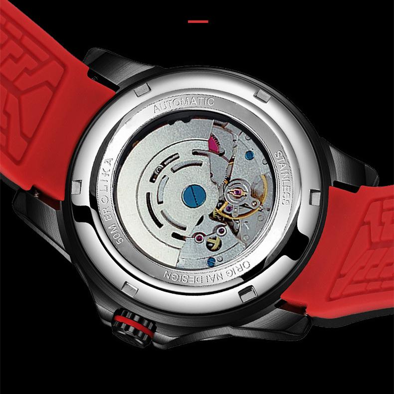 Новые роскошные мужские часы ТОП-бренда с коробкой, полностью автоматические полые модные водонепроницаемые светящиеся мужские механические часы