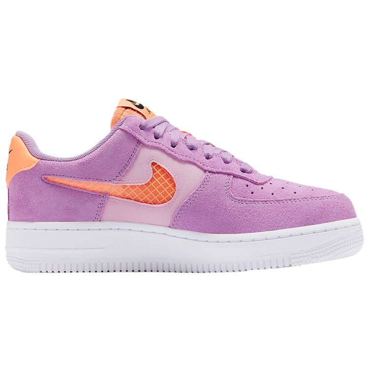 Nike Кроссовки женские низкие Air Force 1 с обхватом, нескользящие, для скейтбординга, оранжево-фиолетовые CJ1647-500