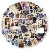 50 Pcs Dark Aesthetics Decorative Stickers  Oil Lamp Crow Non Repeating Waterproof Stickers