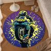 Valentino Rider Round Rug for Livingroom,Bedroom, Palyroom, Chair Rug, Area rug, Circle Carpet, Large Size Decor Fan Christmas gift