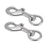 2Pcs Rotating Snap Hook Eye Bolt 316 Stainless Steel Marine Grade Single Ended Diving Clip 87mm