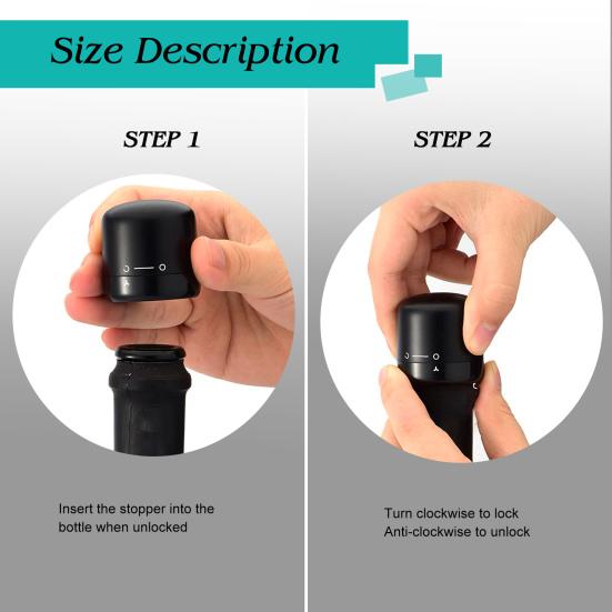 2 шт. Пробки для винных бутылок Мини вращающиеся для сохранения Шампанское Винная пробка Герметичные