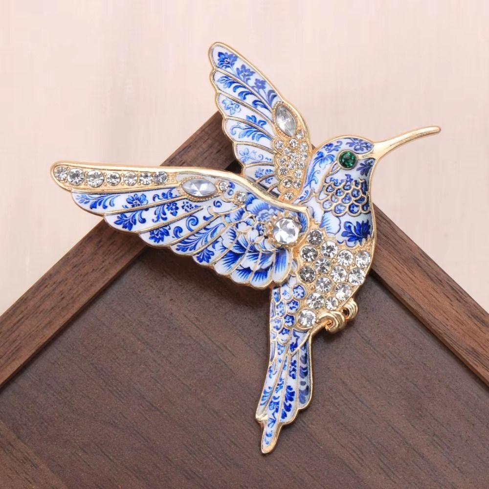 Classic Chinese Ceramic Lapel Pin Chinese-style Jingdezhen Style Jewelry Football Match