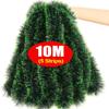 20/2M зеленая мишура гирлянда рождественские ленты украшение рождественская елка подвесной венок трость лента новогодний свадебный декор вечеринки