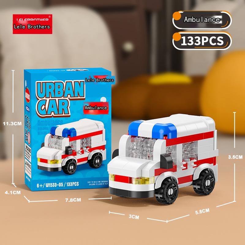 Educational Mini Car Building Blocks Toy Set