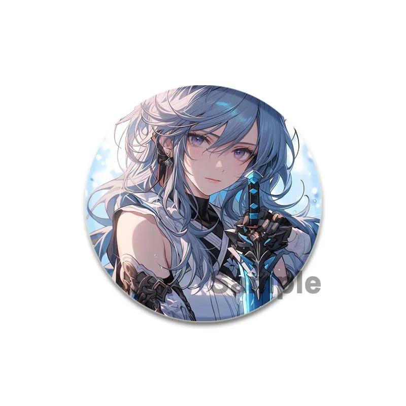 32/44/58 мм значки Eula аниме Genshin Impact броши ручной работы игровые персонажи значки на лацкан креативные значки с мультяшными фигурками аксессуары подарок
