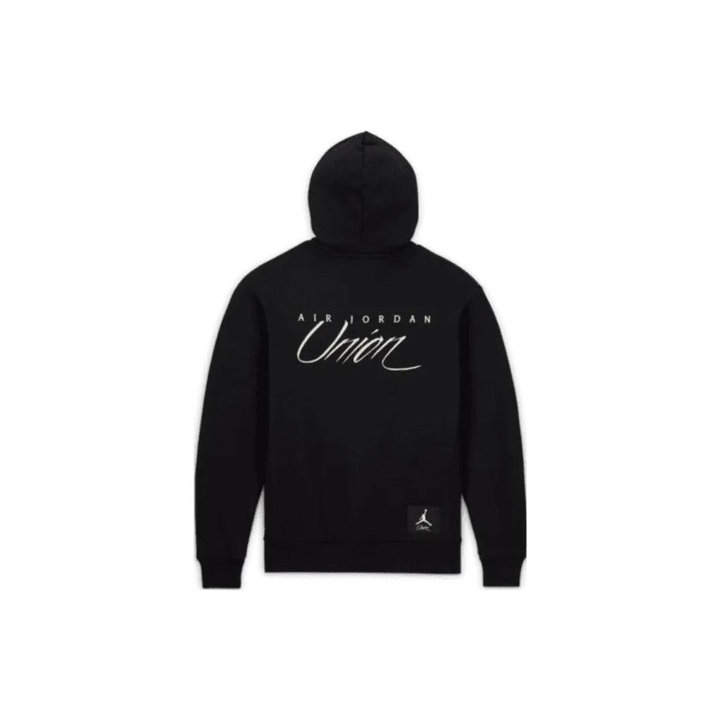 Jordan Флисовая толстовка X Union MJ (Азия) Уличная одежда унисекс черного цвета/кокосового молока DV7335-010